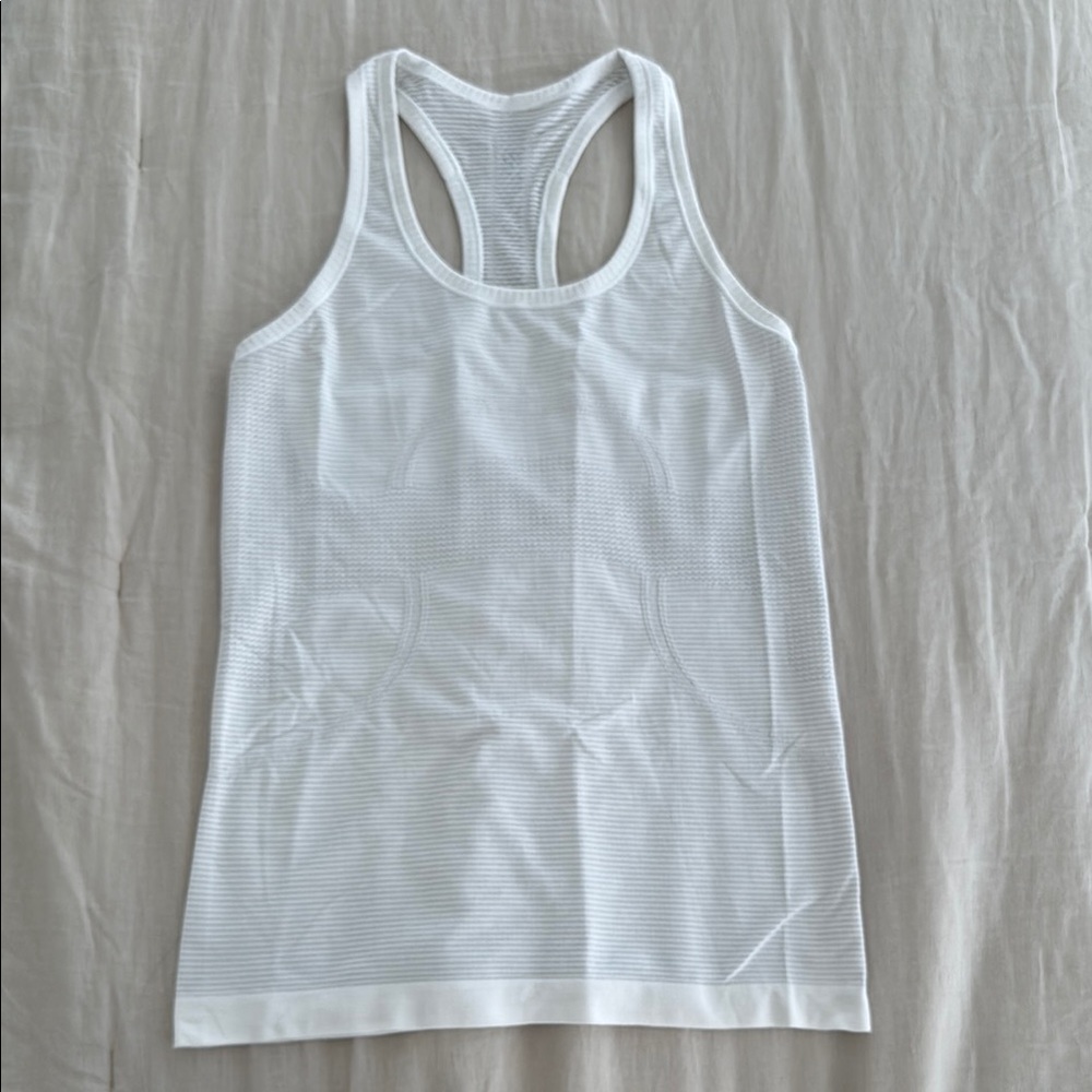 Lululemon White Racerback Tank Top